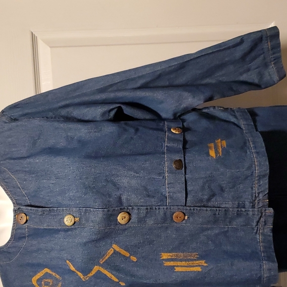 On The Rocks California Women's Denim Button-Down Long Sleeve & Skirt - Medium - Picture 3 of 11